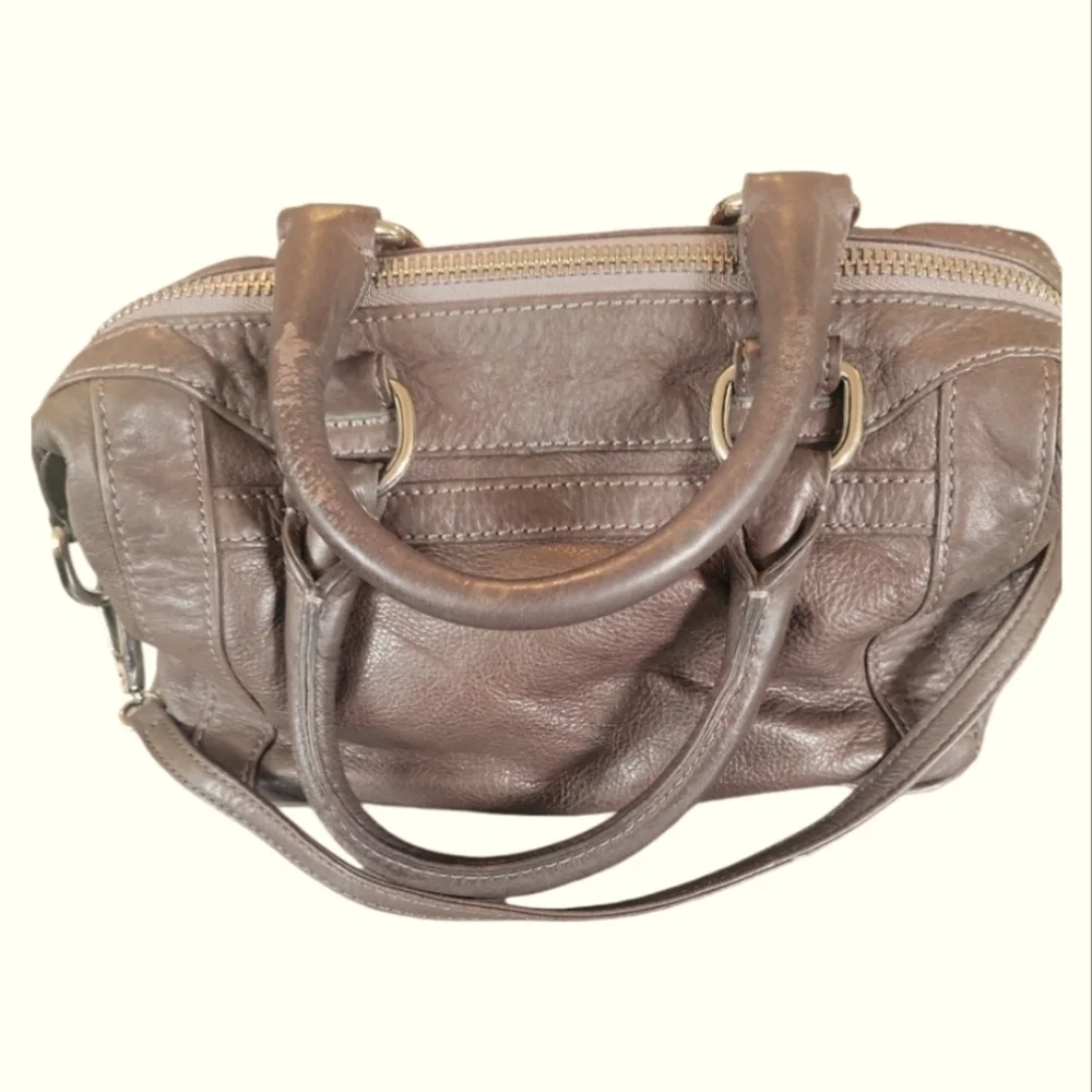 Rebecca Minkoff Small Soft Brown/Tan Distressed Leather Satchel Handbag